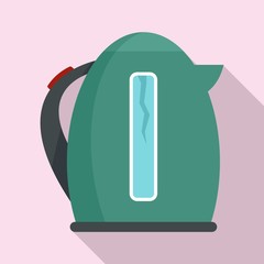 Wall Mural - Broken electric kettle icon. Flat illustration of broken electric kettle vector icon for web design