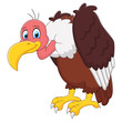 Illustration of Cute a vulture cartoon