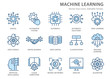 © lovemask - Machine learning line icons set. Vector illustration. Editable stroke.