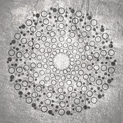Wall Mural - radial halftone dots in circle form. fireworks explosion background. circular design element. abstra