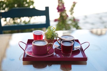 Wall Mural - cup of turkish coffee on the table