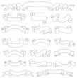 © savanno - Ribbon banners. Outline icons set