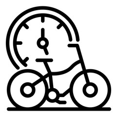 Wall Mural - Bike rent navigation icon. Outline bike rent navigation vector icon for web design isolated on white background
