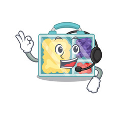 Sticker - with headphone happy lunch box above character table