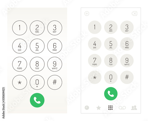 Fotomural Smartphone dial keypad design