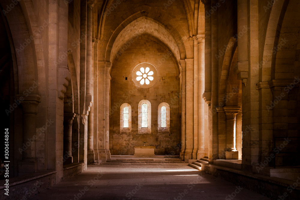 Inside deserted Abbey - obrazy, fototapety, plakaty 