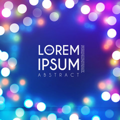 Wall Mural - Anstract colorful bokeh background with lights. Shining design.