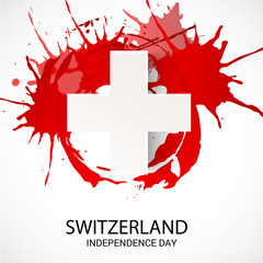 Canvas Print - Happy Swiss National Day