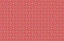 Seamless Red Pattern With Circles Background