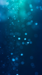 Wall Mural - abstract blue bokeh defocus glitter blur background.