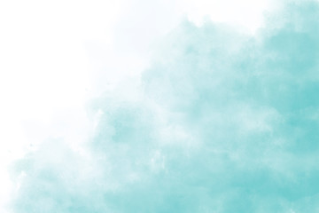 Wall Mural - light blue watercolor background hand-drawn with space for text or image