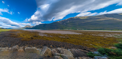 Gorgeous landscapes in the far north of the Scottish highlands along the iconic NC500 coastal route