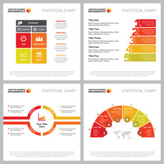 Creative diagram set for management, teamwork, strategy concept