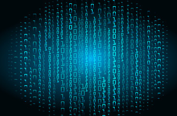 blue binary cyber circuit future technology concept background
