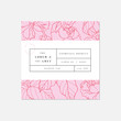 © oxygen_8 - Vector patten for cosmetics with label template design. Pattern or wrapping paper for package and beauty salons. Botanical collection.