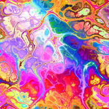 Pink Fluid Flowing Liquid Cellular Painting