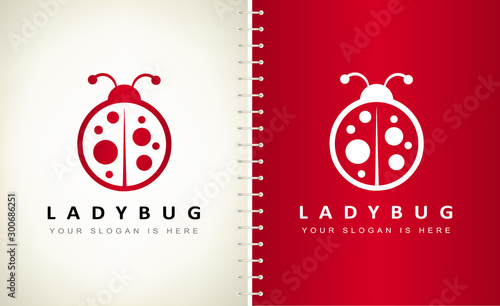 Ladybug logo vector. Insect design. Tableau sur Toile