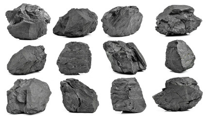 coal on isolated white background