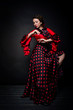 © manitu_gluk - Carmen beautiful woman in red dress on dark background