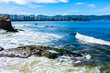 Recorte da Praia de Icaraí em Niterói, Rio de Janeiro, Brasil