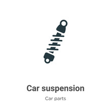 Car Suspension Vector Icon On White Background. Flat Vector Car Suspension Icon Symbol Sign From Modern Car Parts Collection For Mobile Concept And Web Apps Design.