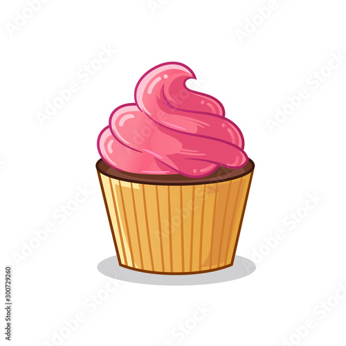 Fotografía cupcake cartoon vector art illustration