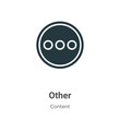 Other vector icon on white background. Flat vector other icon symbol sign from modern content collection for mobile concept and web apps design.