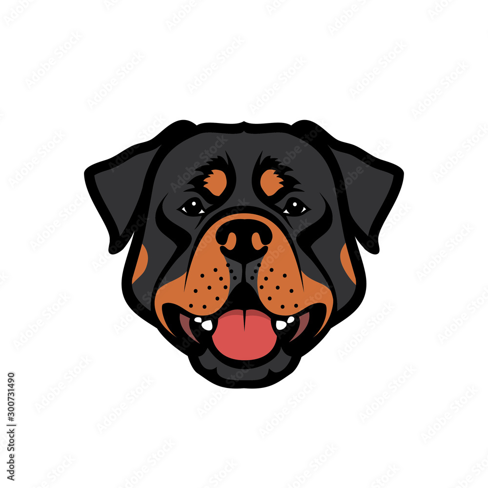 Rottweiler dog - vector illustration Stock Vector | Adobe Stock