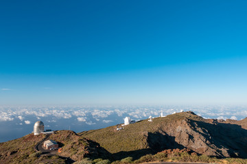 Wall Mural - view of observatories from top of roque de los muchachos, la palma