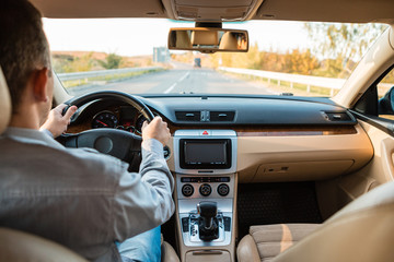 Wall Mural - The man driving the modern car