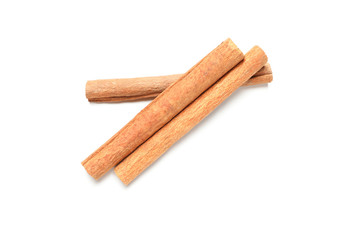 Sticker - Cinnamon sticks isolated on white background. Sweet spice