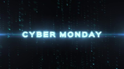 Wall Mural - cyber monday matrix style futuristic animation