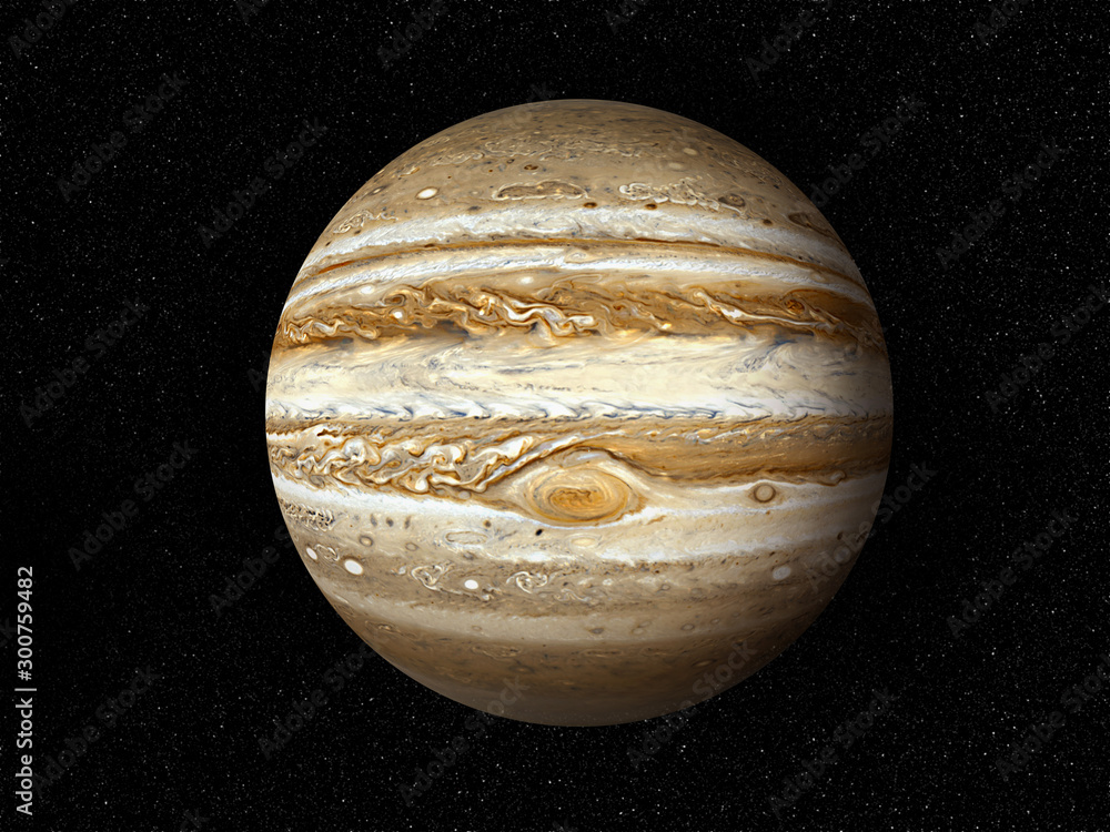 planet Jupiter 3D - obrazy, fototapety, plakaty 