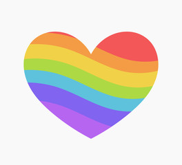 Wall Mural - rainbow heart icon.