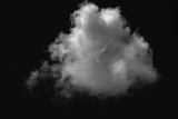 Fototapeta Perspektywa 3d - White cloud isolated on black background,Textured smoke, brush effect .