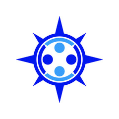 Wall Mural - compass star vector logo. illustration.