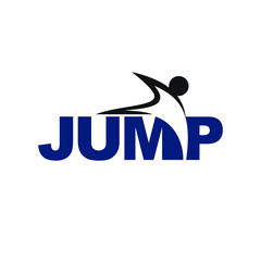 Poster - Jump Logo Vector. Swoosh person Symbol.