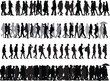 © Sylwia Nowik - Group of people. Crowd of people silhouettes.