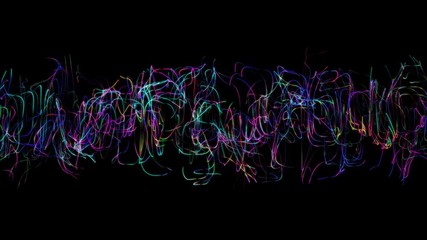 Wall Mural - 4k video. random shapes. neon lines. futuristic graphic. abstract motion background animated. 3840x2