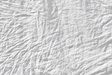 Wall Mural - Wrinkled white fabic texture cloth texture ,Soft focus white fabic crumpled from bedding sheet use us background