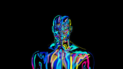 Wall Mural - x-ray humain body colorful, humain body scan