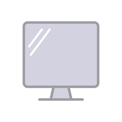 Wall Mural - Monitor icon vector on white background