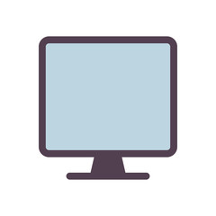 Monitor icon vector on white background