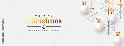 Cuadros en Lienzo Christmas balls background