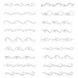 © kedsirin - set of borders and swirl dividers decorative elements isolated on white for design