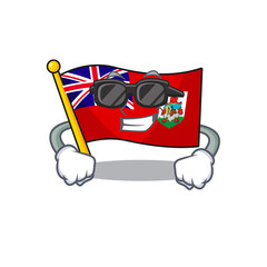 Sticker - super cool illustration flag bermuda on the mascot