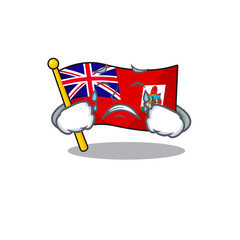 Sticker - flag bermuda isolated cartoon the mascot crying