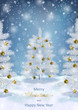 Christmas and New Year Vector Greeting Card