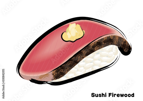 筆タッチ 手描きの寿司 鮨のイラスト カツオのタタキの握り寿司のイラスト Illustration Of Traditional Japanese Food Nigiri Sushi Vector De Stock Adobe Stock 筆タッチ 手描きの寿司 鮨のイラスト カツオのタタキの握り寿司のイラスト Illustration Of Traditional Japanese Food Nigiri Sushi Vector De Stock Adobe Stock