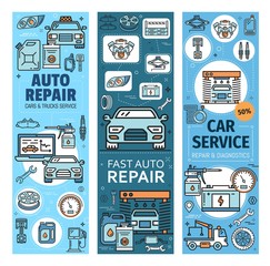 Wall Mural - Vehicles diagnostics and repair, auto spare parts